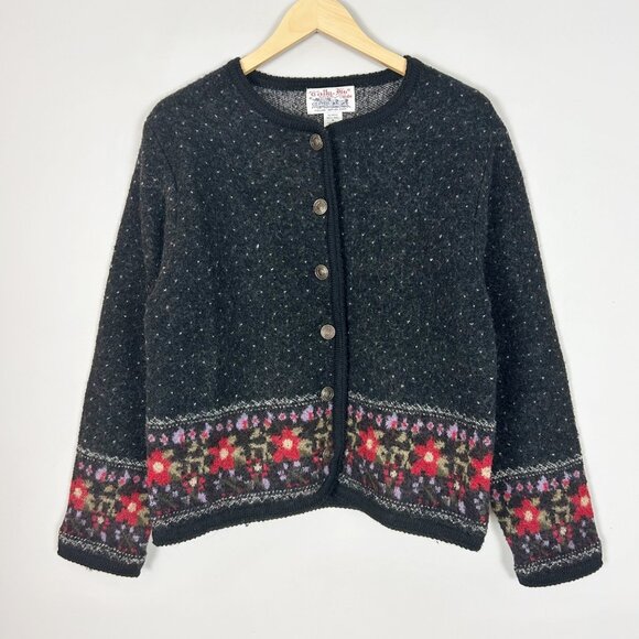 Tally Ho Jackets & Blazers - Vintage Tally Ho Wool Floral Button Jacket Size Medium Women's